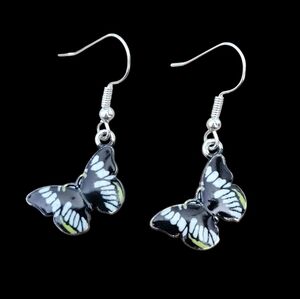 Black and White Butterfly earrings Butterflies